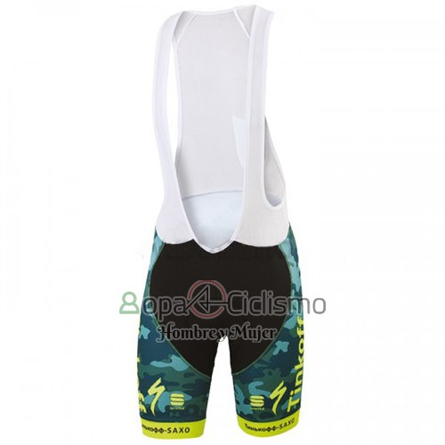 Tinkoff Saxo Bank Ropa Ciclismo Culotte Corto 2016 Mangas Cortas AMarillo y Verde